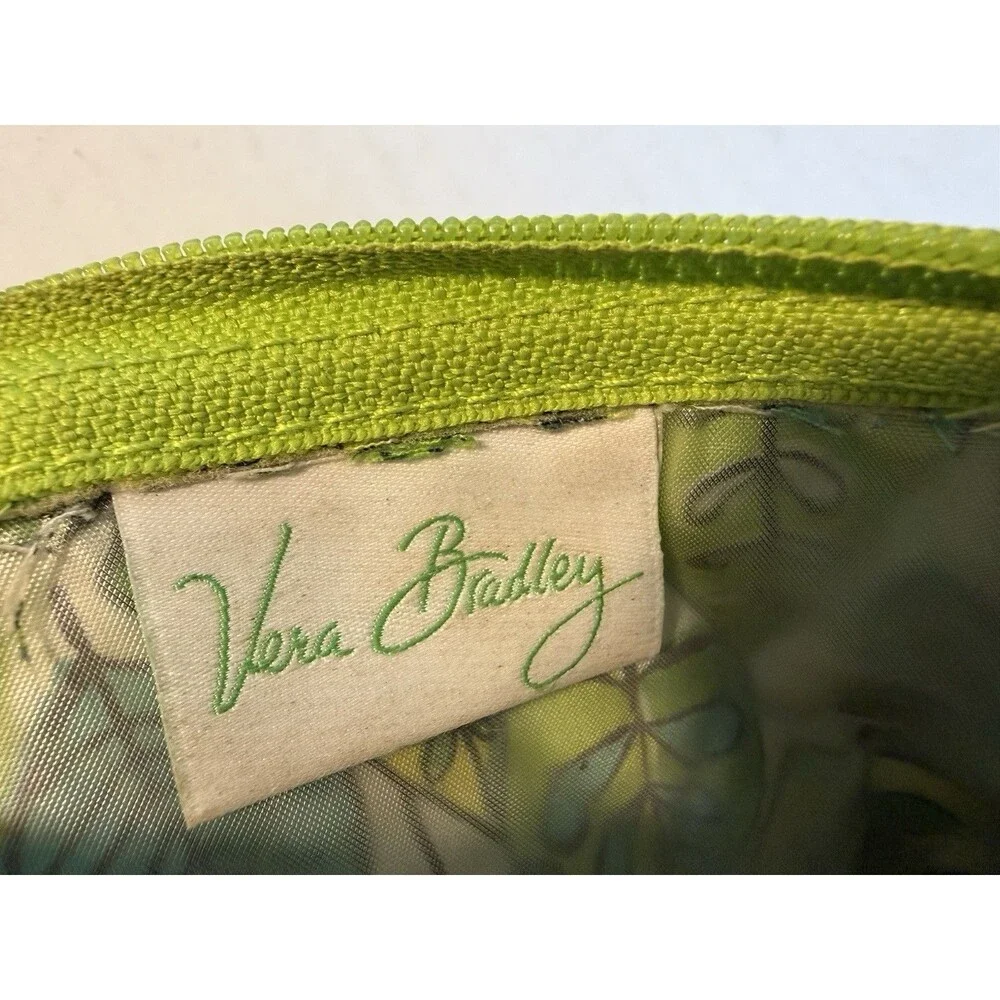 Vera Bradley Set‎ Of Two Makeup Travel Bags Floral Vibrant Quilted Fabric $8 Ea
